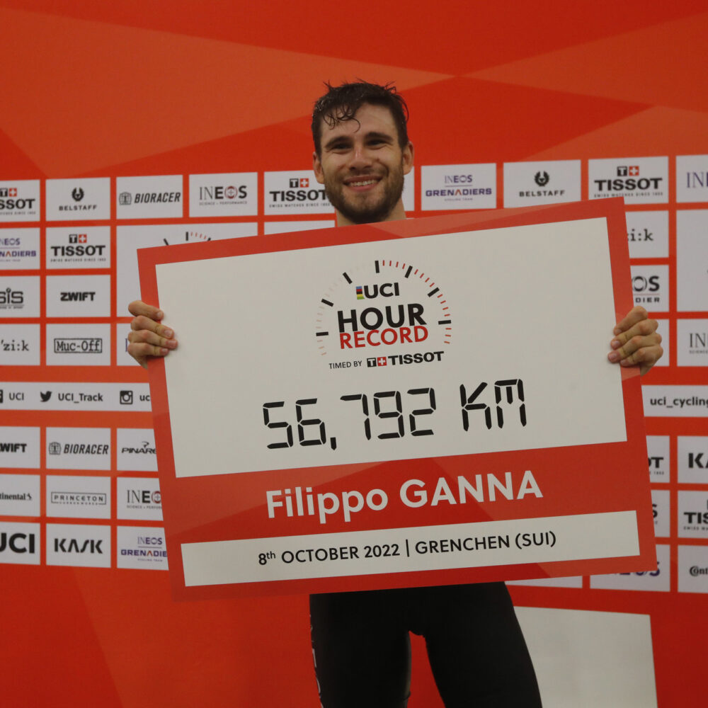 UCI Hour Record timed by Tissot attempt Filippo Ganna