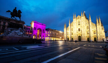 Milano si Illumina di rosa in attesa del vincitore