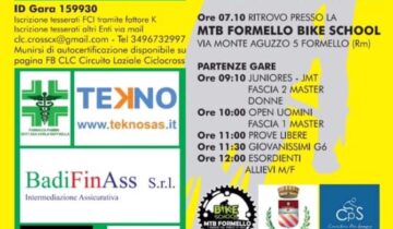 Domenica a Formello la prima sfida del Circuito Laziale Ciclocross