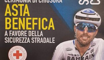 Colbrelli mette all’asta casco e occhiali da campione europeo