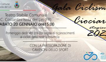 Sabato a Isola del Liri la festa del ciclismo ciociaro