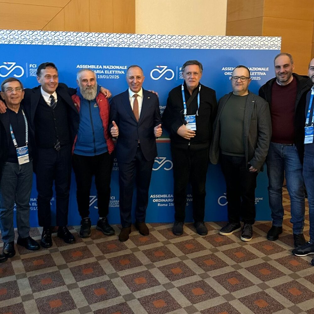 La delegazione regionale FCI Basilicata con il presidente federale Dagnoni